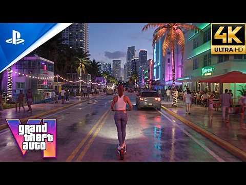 GTA 6 Concept Gameplay: Vice City Exploration with Jason & Lucia in 4K